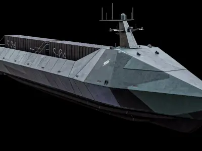  Marauder Saronic - Unmanned Robotic Autonomous Surface Vessel With Camo PBR 