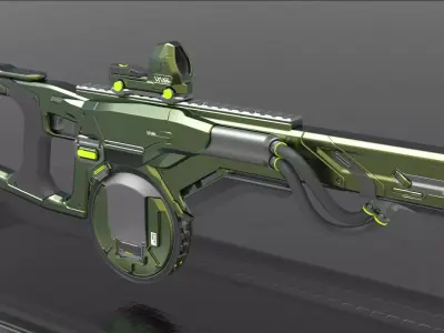 Concept Sci fi rifle 3D model purchase