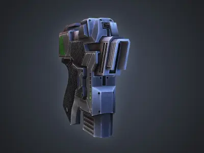 Plasma Pistol Low-poly 3D model