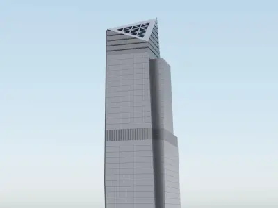 10 Hudson Yards Building Low-poly 3D model