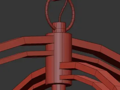 INFINITY chandelier with three lights hanging from it 3D model