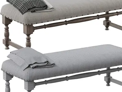 CHIC FARMHOUSE WOOD TURNED 3D model