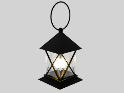 Antique Hanging Lantern - Low Poly 3D Model 3D model purchase