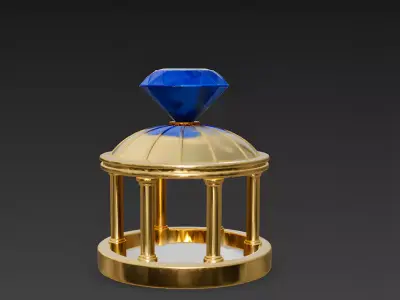 Eternal Vow Engagement Ring Gazebo 3D Model Low-poly 3D model