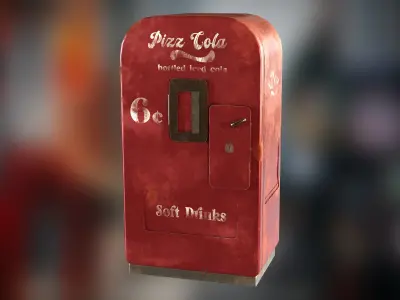 Cola Vending Machine Low-poly 3D model