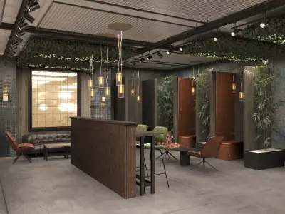 RUSTIC VINTAGE CAFE 3D model