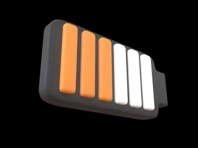 Battery Symbol v3 005 Low-poly 3D model