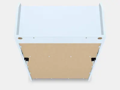 HAUGA Cabinet with 2 doors 1 Low-poly 3D model