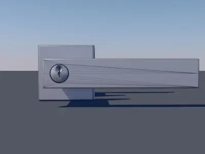 Door Lever Square 3D model