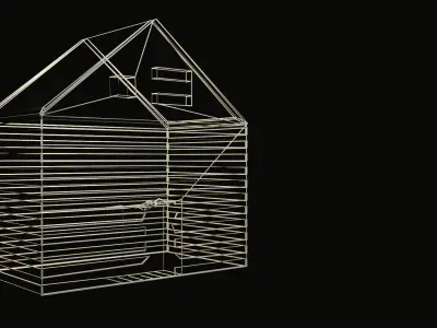 FREE Little House Wooden Free low-poly 3D model
