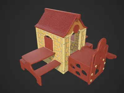 Kiddie Playhouse Low-poly 3D model