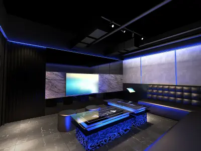 interior design 3dmax model - bar 3D model