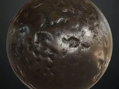 Heavy Pitted Corroded Metal PBR Seamless Texture