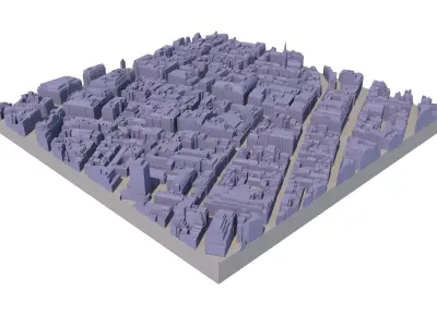 London city tile Level 2 block TQ2981 South West 3D model