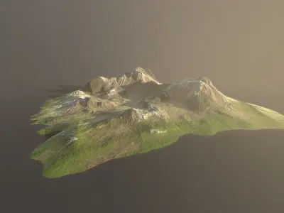 Background Landscapes Grass 3 Low-poly 3D model