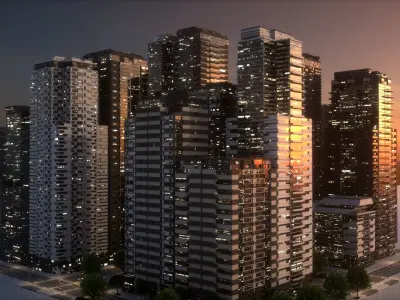 City Block Type B12 3D model