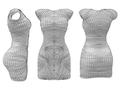 Nylon Dress Low-poly 3D model