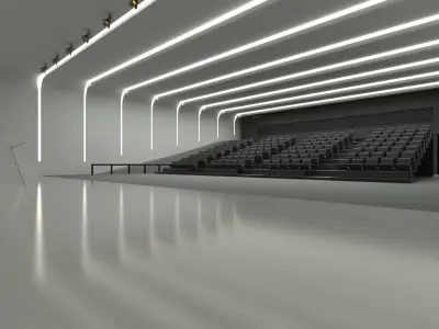 CA - Convention Hall Low-poly 3D model