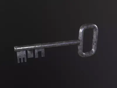 Old Key 3D Model Low-poly 3D model