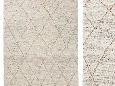 SANTALI JUTE RUG Bleached-Camel 3D model
