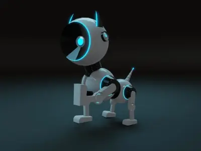 Cyber Dog -  Dog Robot Low-poly 3D model