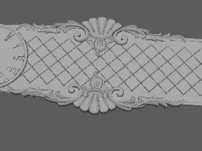 carved wall clock 3D model