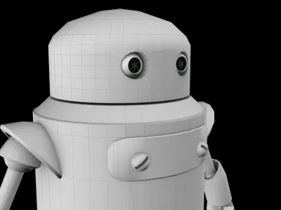 Cartoon Character Robot Low-poly 3D model