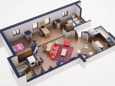 HIMYM Ted Mosby Apartment 3D model
