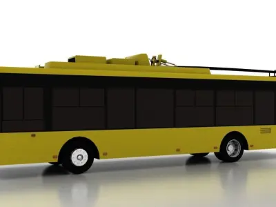 Trolleybus Bogdan T70110 Low Low-poly 3D model