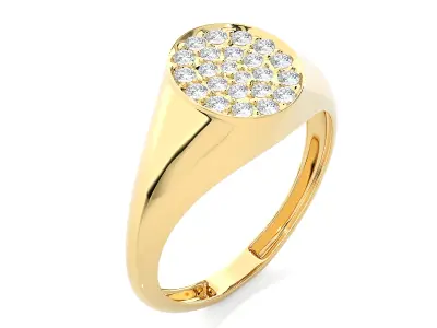 Light Minimalist Diamond Ring 3D print model