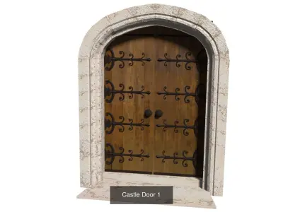 Architectural Castle Doors 3D Model Pack