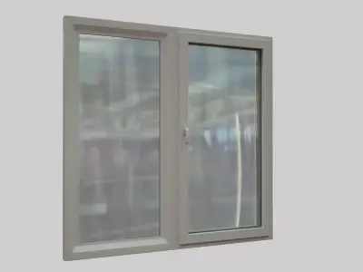 European Plastic Window Low-poly 3D model