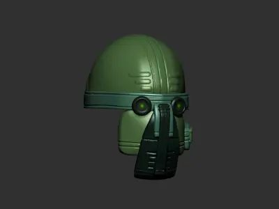 helmet high poly sculpt 3d printable  3D model 89