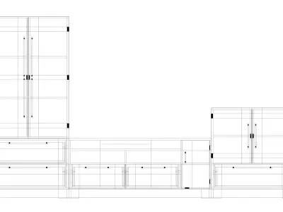 tv stand 61 Low-poly 3D model