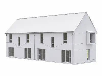 Neighborhood Houses P15 Low-poly 3D model
