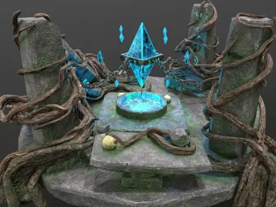 Magic Crystal Low-poly 3D model