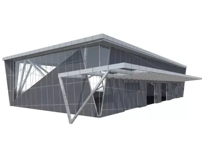 Modern Warehouse Low-poly 3D model