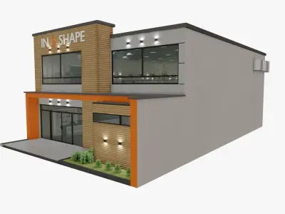 Fitness Gym Low-poly 3D model