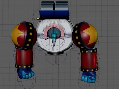 One Piece General Franky Low-poly 3D model