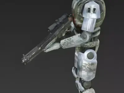 Holographic Stealth Infantry 3D Model Low-poly 3D model