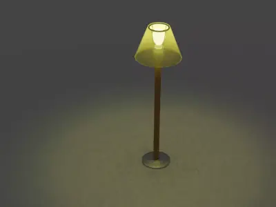 Torsher floor lamp Low-poly 3D model
