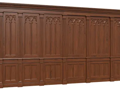 Wooden panels 24 3D model