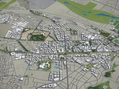 Fez - city  Low-poly 3D model