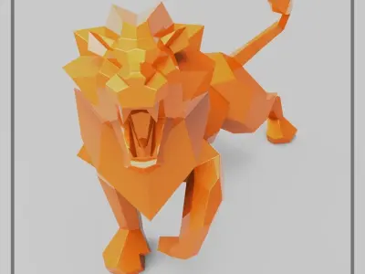 Welding Project Plans Drawings Lion DXF PDF 3D model