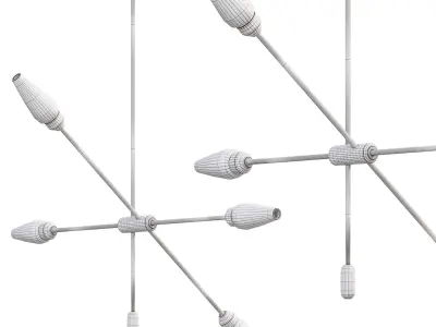 Arrow Bronze Chandelier 3D model
