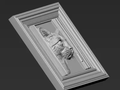 Cat Looking Out the Window A57 3D print model purchase