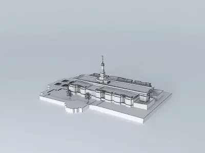 LDS. Temple Raleig North Carolina Templo Mormon. 68th operati... Free 3D model