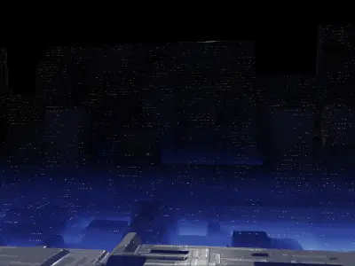 Alien Planet Sci-Fi Fantasy Scenery City 3D model