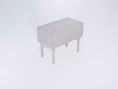 Industrial wood Floor Cabinet 3D model