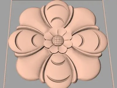 European furniture 3D relief models for CNC wood engraving E211 3D model